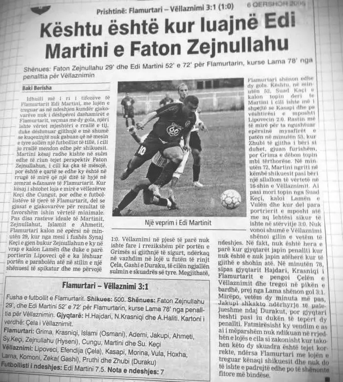 Edi martini në flamurtar - kërlaçki edi martini në flamurtar