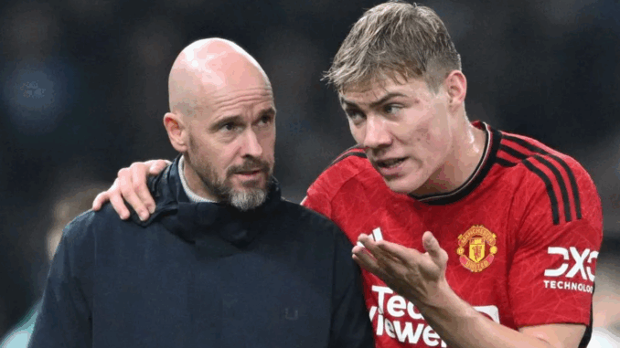 Rasmus Hojlund dhe Erik ten Hag